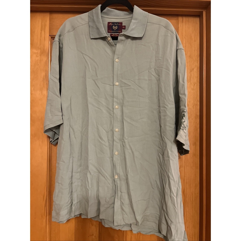 Byron Nelson Eleven Straight Silk Shirt Green XL Loch Lloyd Country Club